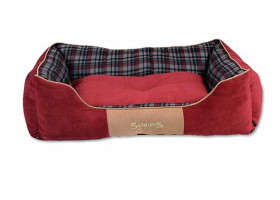 Scruffs Highland Box Bed L 75x60cm červený
